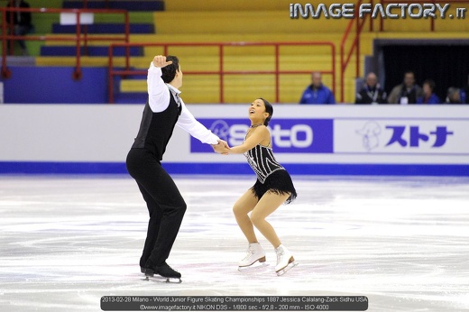 2013-02-28 Milano - World Junior Figure Skating Championships 1887 Jessica Calalang-Zack Sidhu USA